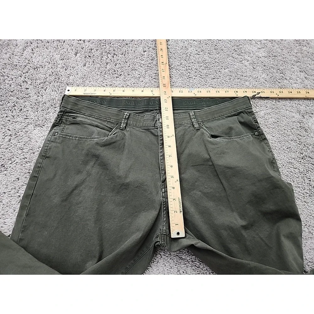 English Laundry Pants Mens 40 x 29 Green Straight Leg Stretch Classic Casual